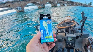 UNCUTs Florida Keys Kayak Fishing | Live Shrimp Attempt & Squidtrex Jigging 7 Mile Bridge