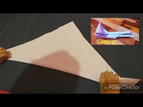 Sailboat napkin fold