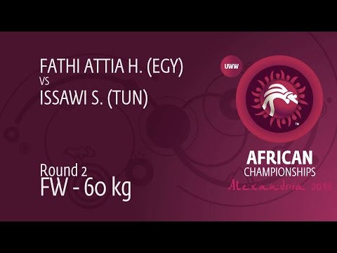 Round 2 FW - 60 kg: H. FATHI ATTIA (EGY) df. S. ISSAWI (TUN) by FALL, 4-0