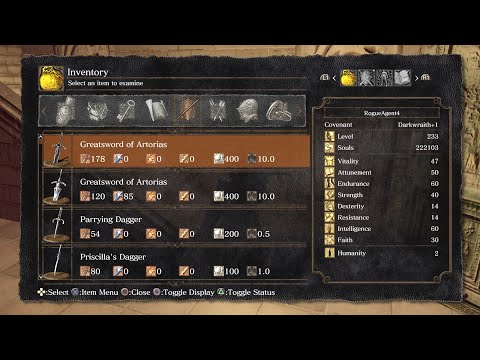 Dark Souls - How to Get Greatsword of Artorias (Non-Cursed), And Greatsword of Artorias (Cursed)