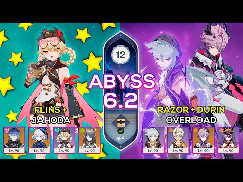 C0 Durin + C6 Razor Overload & C0 Flins + C4 Jahoda | Spiral Abyss 6.2 | Genshin Impact