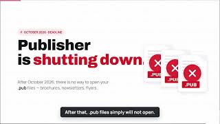 Microsoft Publisher is Shutting Down | Convert All PUB files to PDF in
