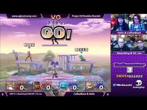 McSmashter 3 - Mew2king & TO Joe (Sheik/Snake) vs. Hello & CoffeeBlack (Squirtle/Fox)