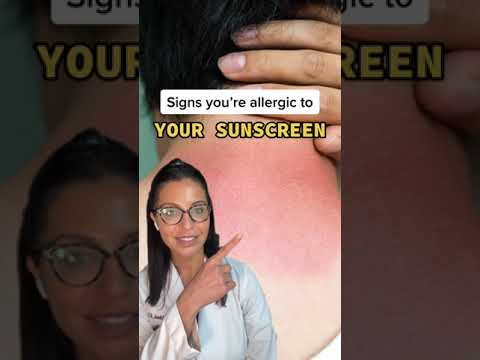 Signs You're Allergic to Your Sunscreen According to a Dermatologist #shorts