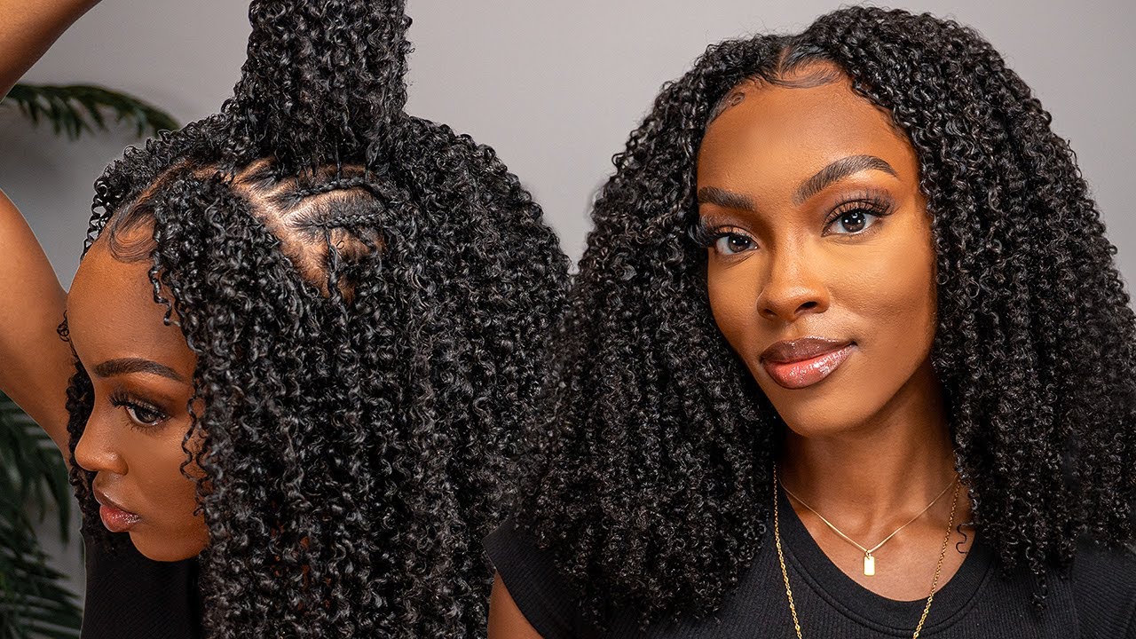 DIY Feather Crochet Tutorial with Minimal Leave Out Using 4A/4B Human Hair