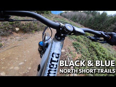 Commencal Meta Power SX 279 Mullet e-bike on Mt Seymour Black and Blue MTB trails