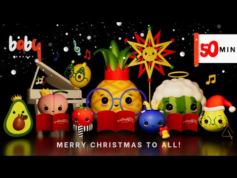 Merry Christmas Ride 🎄 Baby Sensory Christmas Fruits Show With Jazz Music🍎