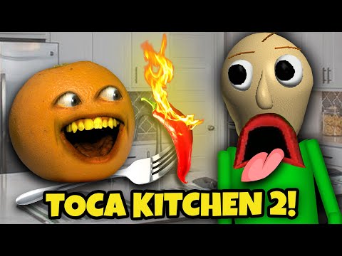 Feeding Baldi HORRIBLE food in Toca Kitchen 2!!! (Annoying Orange)