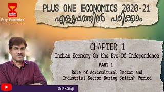 PLUS ONE ECONOMICS 2020=21 -CHAPTER 1-INDIAN ECONO