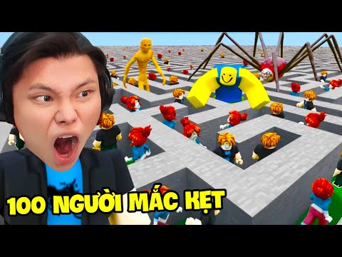[ROBLOX] 100 NGƯỜI MẮC KẸT CÙNG NHAU TRONG MÊ CUNG MEME🗿😂JAYGRAY THỬ THÁCH THOÁT KHỎI QUÁI VẬT MEME