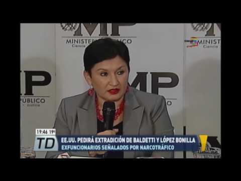 Roxana Baldetti y Mauricio López Bonilla acusados por la justicia de EEUU