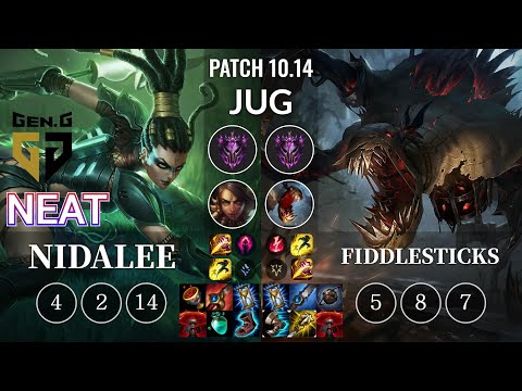GEN Neat Nidalee vs Fiddlesticks Jungle - KR Patch 10.14