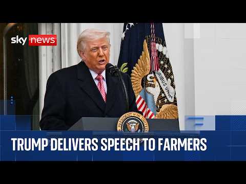 President Trump gives speech to farmers at White House