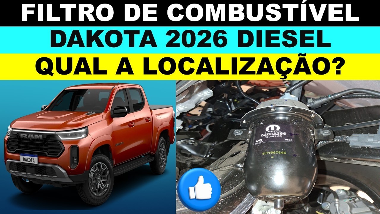 Dakota 2026 diesel qual a localização do filtro de combustível?