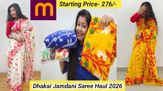 Affordable Dhakai Jamdani Saree Haul 2026 | Starting Price - 276/- || Krrish Sarkar