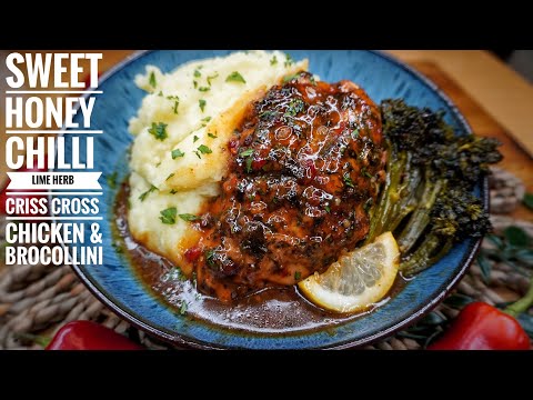SWEET HONEY CHILLI LIME HERB CRISS CROSS CHICKEN & BROCOLLINI