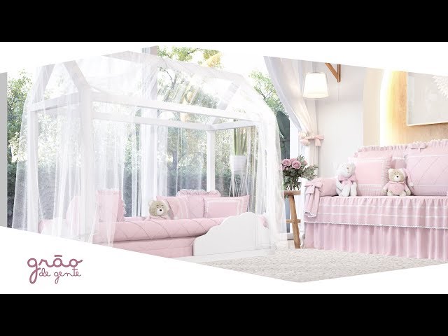 Quarto de Bebê Montessoriano Rosa Clássico - Grão de Gente