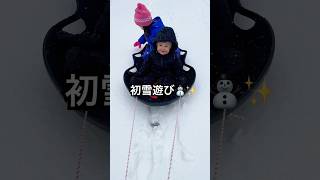🇺🇸今年初めて雪が降ったので、みんなで雪遊び⛄️✨#アメリカ生活 #アメリカ子育て #雪遊び