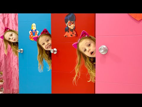 Nastya turns into magical costumes for kids