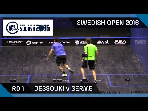Squash: Dessouki v Serme - UCS Swedish Open 2016 - Rd 1 Highlights