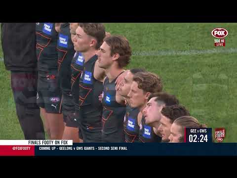 Geelong vs GWS Giants pre-game National anthem | Semi-Final 2021