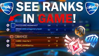 How to see opponent's RANKS in ROCKET LEAGUE!
