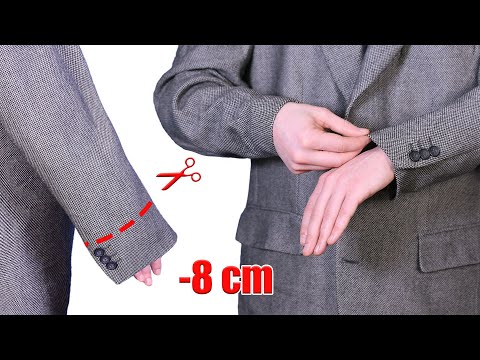 Great sewing trick how to shorten sleeves on the jacket without a tailor!
