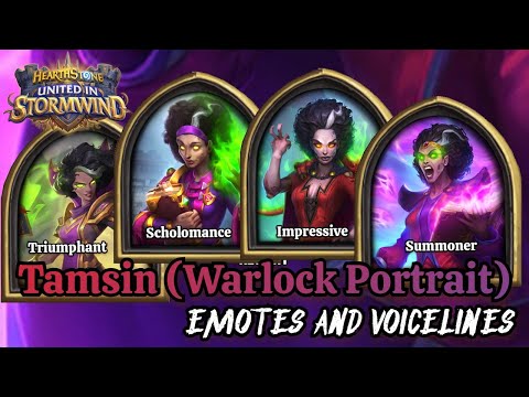 Tamsin (Triumphant, Scholomance, Impressive, Summoner) Emotes + Voicelines - Warlock Portrait