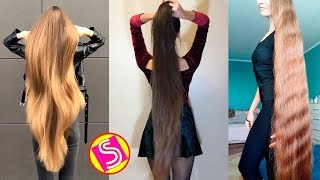 New Oddly Satisfying Hair 2018 Extremely Long Hair Girls Rapunzels in Real Life Mp4 3GP & Mp3
