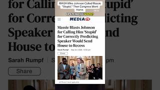 MAGA Mike Johnson Called Massie “Stupid.” Then Congress Went Home. #news #politics #usa #fyp #maga