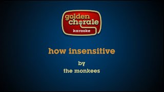 the monkees - how insensitive (karaoke)