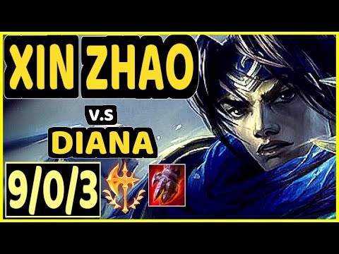 KREOX (XIN ZHAO) vs DIANA - 9/0/3 KDA JUNGLE GAMEPLAY - EUW Ranked GRANDMASTER