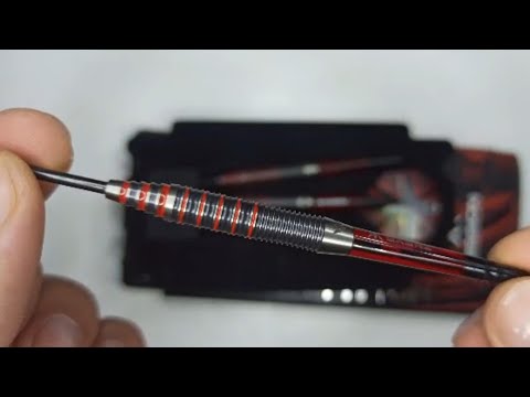 (D DART STORE) MISSION STEEL TIP DART - 24G Darryl Fitton Electro Black Red The Dazzler Steel Darts