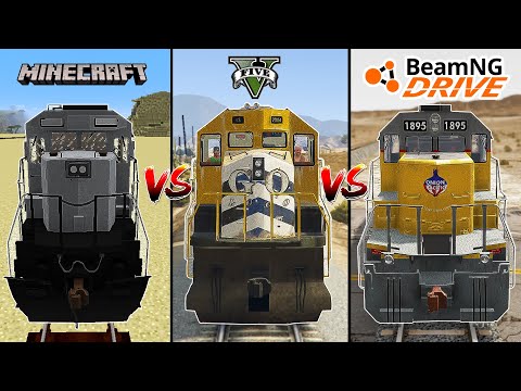 Minecraft Train VS GTA 5 Train VS Beamng drive Train - WHERE IS BEST?