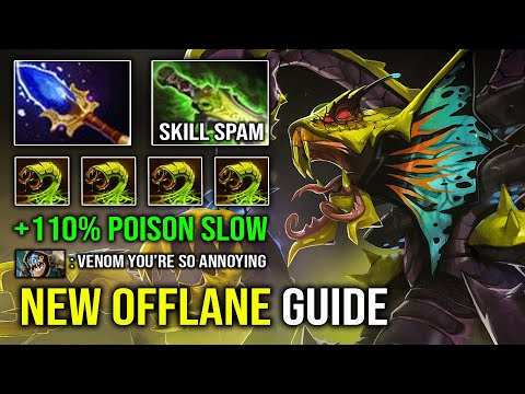 NEW Offlane Venomancer Guide +110% Poison Move Slow Most Annoying Hero in 7.32e Dota 2