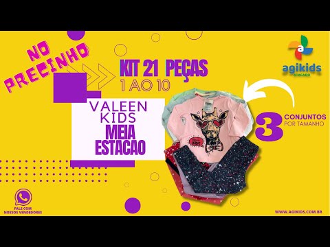 KIT ATACADO CONJUNTO MEIA ESTAÇÃO VALEEN KIDS