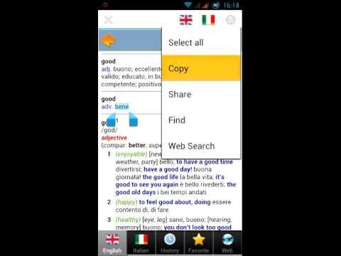 Italian dict Video