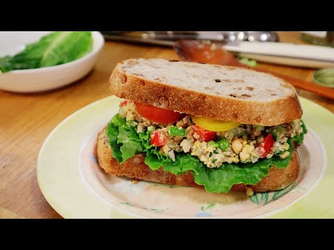 아삭아삭 고단백 병아리콩 샌드위치 만들기! | Chickpea Salad Sandwich Recipe