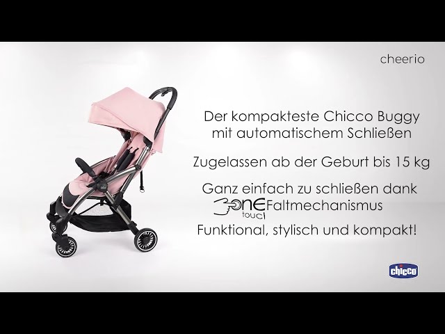 Vidéo teaser pour Cheerio, der ultrakompakte Buggy von Chicco, der sich automatisch schließen lässt - Chicco (Deutsch)