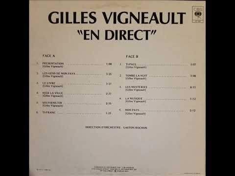 Gilles Vigneault  En direct   (Album complet)
