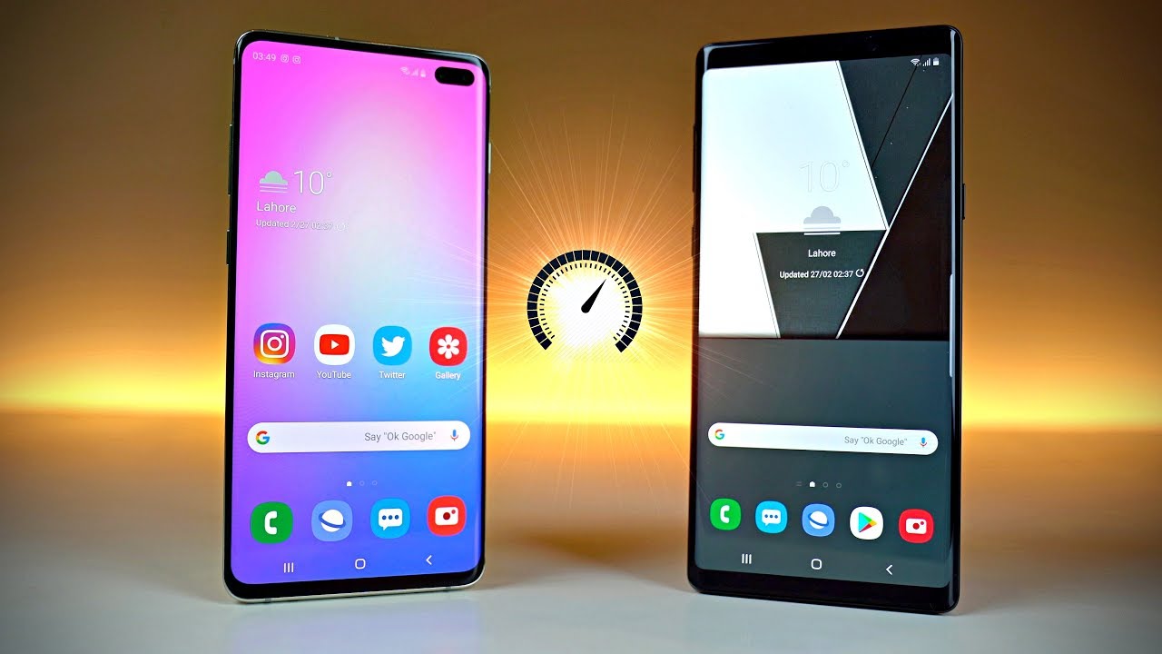 Samsung Galaxy S10 Plus vs Galaxy Note 9  - Speed Test!