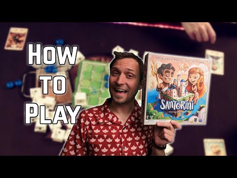 How To Play Santorini by Roxley and Spin Master - Board Games Live Teach - YouTube
