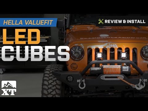 Jeep Wrangler Hella ValueFit LED Cubes- Spot Beam (1987-2017 YJ, TJ, JK) Review & Install