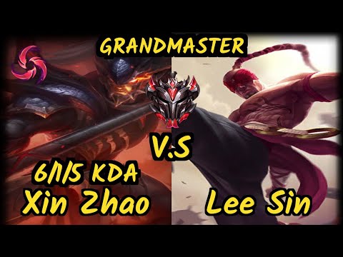 BJK Seonghwan (XIN ZHAO) vs LEE SIN - 6/1/5 KDA JUNGLE GAMEPLAY - KR Ranked GRANDMASTER