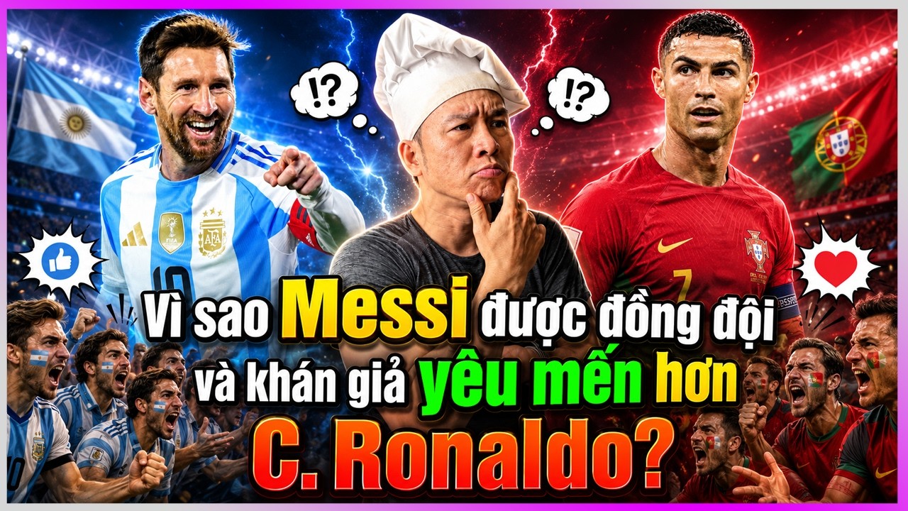 Vì sao Messi được đồng đội và khán giả yêu mến hơn C Ronaldo ?