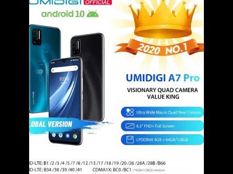 In Stock UMIDIGI A7 Pro Quad Camera Android 10 OS 6.3" FHD+ Full Screen 64GB/128GB ROM LPDDR4X Oc...