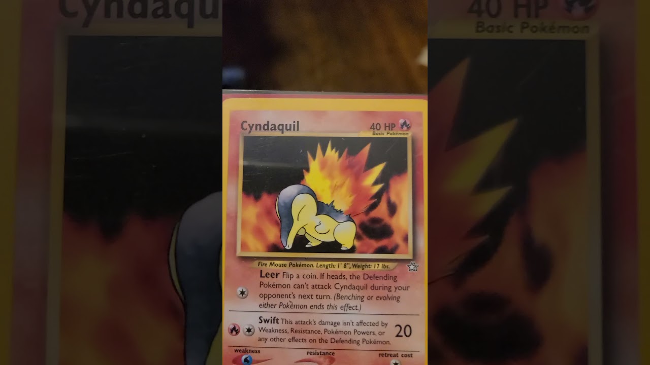 Cyndaquil 56/111 neo genesis - Pokemon Card Review