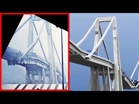 Morandi Bridge Collapse Footage Comparison to Simulation for Validation | BCB
