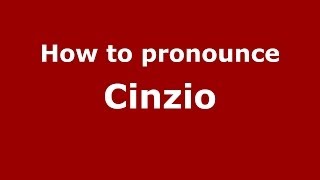 How to pronounce Cinzio