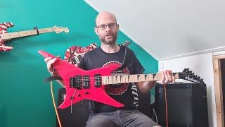 Video thumbnail for Brand new 2022 Jackson Warrior Ferrari Red WRX24M X Series - Demo and Review - 4K quality by Peters Guitars